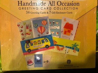 Organizer Box of 34 Handmade All Occasion Greeting Card Collection 7 Gift Cards - Image 1 of 3