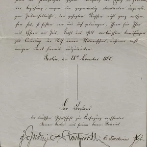 Brief Boguslaw Radziwill Gesellschaft Versorgung verschämter Armer Berlin 1860 - Picture 1 of 3