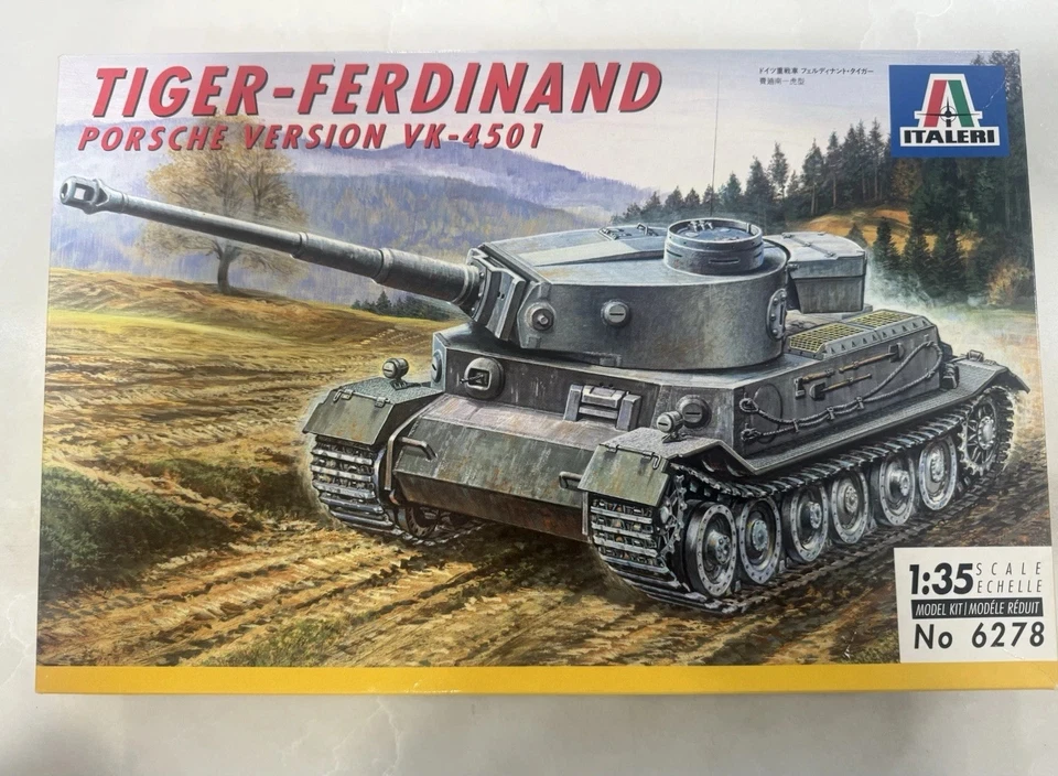 ITALERI 6278 TIGER FERDINAND Porsche Version VK-4501  scala 1/35 leggi descriz. - Immagine 1 di 1