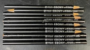 11 Eberhard Faber Ebony Jet Black Extra Smooth 6325 Lot ~ Smooth Drawing Pencils - Picture 1 of 3