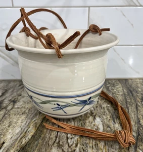 Studio Art Pottery Signed Mary Ann Geis Hanging Ceramic Flower Pot Planter 🇺🇸 - Picture 1 of 24