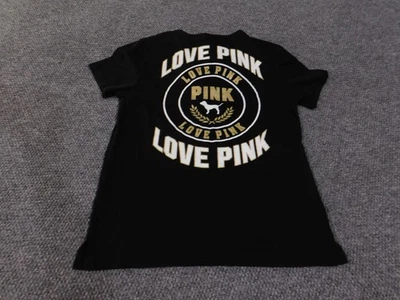 Camisa Victoria's Secret Rosa Mujer Mediana Con Cordones Brillo Perro Camiseta Foto 1 de 4