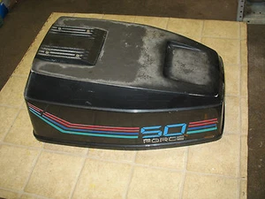 1988 88 US MARINE FORCE 50HP 50 HP ENGINE MOTOR COVER HOOD - Picture 1 of 8