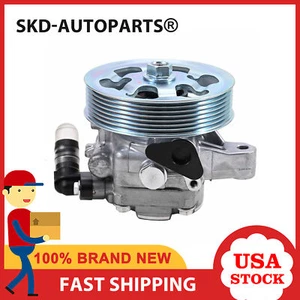 Power Steering Pump W/ Pulley For Acura RSX TSX Honda Accord CR-V Element 2.4L - Picture 1 of 13