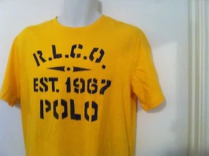 Ralph Lauren Boys T-Shirt~Yellow~SS~Royal Blue RL Graphic~Size 2T~NWT - Picture 1 of 6