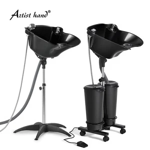 Artist hand Portable Shampoo Bowl Salon Barber Hair Washing Basin Sink DrainHose - Picture 1 of 25