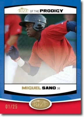 MIGUEL SANO 2012 Rize Rookie Emerald BLUE Paragon PRODIGY RC #/25 - Image 1 of 2