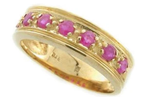 9ct 9k Solid Gold Women's Ruby Ring R170 Custom - Afbeelding 1 van 1
