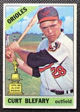 1966 Topps #460 Curt Blefary ROOKIE trophy card Baltimore Orioles VG