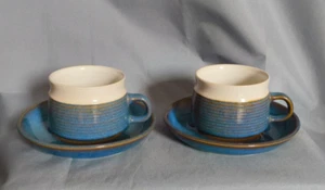 Vintage Denby Chatsworth  2 x Cups And Saucers with Minor Flaws - Picture 1 of 6