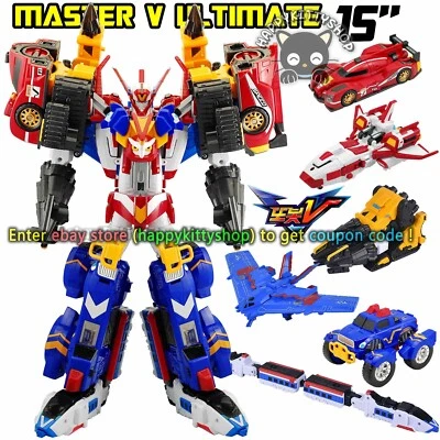 Tobot V Galaxy Detectives Master V Ultimate Figure Combiner Robot Boy Toys Car - Image 1 of 4
