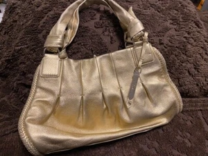 Cole Haan Gold Leather Large Bag/Purse - Picture 1 of 8