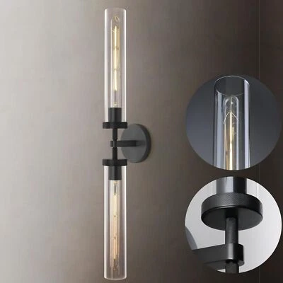 Aplique de pared negro SKFWAITKW, apliques de 30' de largo iluminación de pared para escalera, Elega Foto 1 de 4