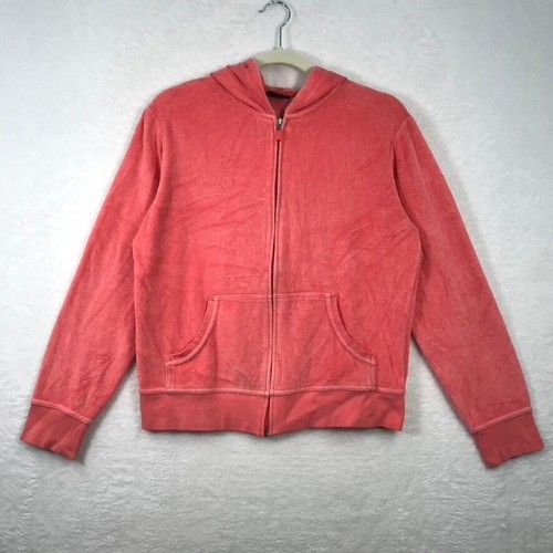 VETEMENTS NY Jeans Felpa Donna Arancione Medio Con Cerniera Cappuccio Terry Comodo Accogliente Lounge
