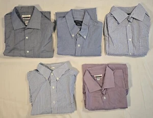 Van Heusen Nautica M&S Lot Of 5 Dress Shirts Men's Large L Career Wear - Picture 1 of 9
