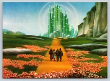 Dorothy & Friends Approach Emerald City WIZARD OF OZ Vintage Big 6X5" Postcard