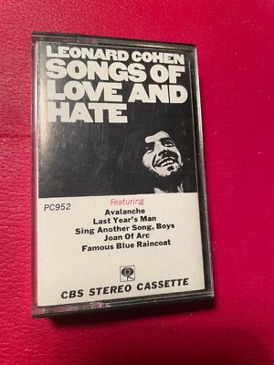 Leonard Cohen Songs of Love And Hate Cassette Tape Album 1st Issue? cbs PC952 - Image 1 of 2