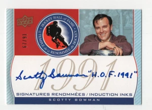 2008-09 CANADIENS CENTENNIAL SCOTTY BOWMAN SALÓN DE LA FAMA H O F TINTAS HOF-SB 95139 - Imagen 1 de 2