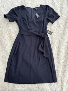 Express Midi Dress Navy Size Large NWT - Picture 1 of 2
