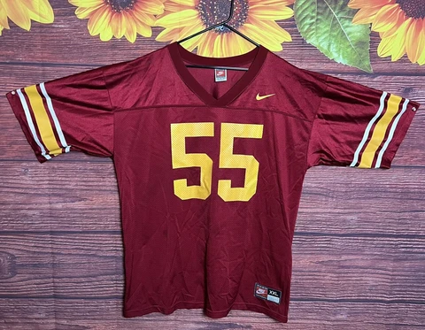 VTG Junior  #55 USC Trojans NIKE Red Home Jersey Men's XXL made in usa Cover