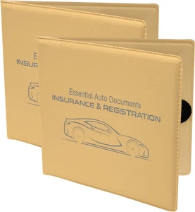 Car Insurance and Registration Card Holder - Premium Wallet for Important Automo - Picture 1 of 12