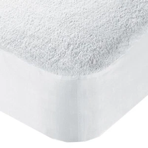 PROTECTOR DE COLCHÓN IMPERMEABLE DE RIZO EXTRA PROFUNDO FUNDA DE CAMA FUNDA DE TOALLA DE RIZO - Imagen 1 de 11