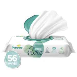 Pampers Aqua Pure Sensitive Baby Wipes 56 Count ( Pack Of 1) - Picture 1 of 12