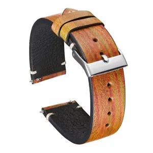 Correa de reloj retro para hombre de cuero genuino liberación rápida tamaño 18 mm 20 mm 22 mm - Imagen 1 de 17
