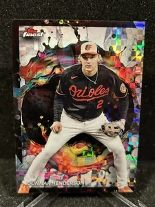 2024 Topps Finest Gunnar Henderson Rare Checkerboard Refractor Orioles - Picture 1 of 2