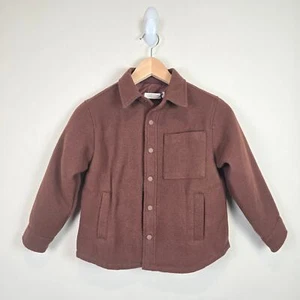 NWT Zara Blended Fabric Overshirt Size 6-7 Years Brick Full Snaps Quilted - Picture 1 of 5
