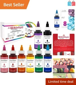 Vibrant 2oz Liquid Candy Colors 8-Bottle Set for Chocolate & Candy Making - Picture 1 of 9