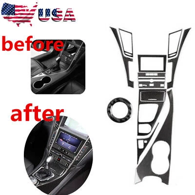 Полный комплект отделки салона из углеродного волокна для Infiniti Q50 Q60 2014-2019 годов выпуска 11 шт. - Изображение 1 из 4