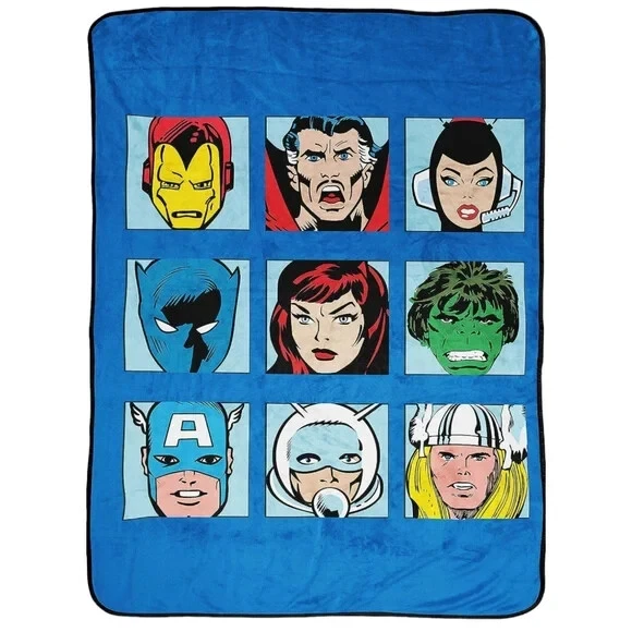 Marvel Comics Plush Throw. in Bag.