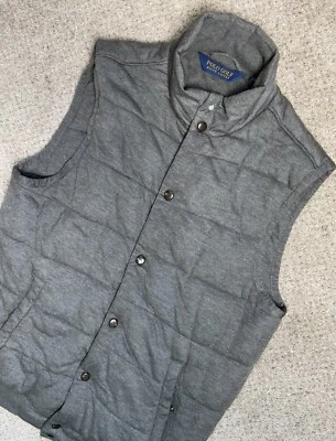 Ralph Lauren Polo Golf Hombre Mediano Jersey Acolchado Aislado Chaleco a Presión Gris Foto 1 de 4