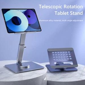 Aluminum Alloy Phone Tablet Support Adjustable 360 Rotating Tablet Holder Stand - Picture 1 of 7
