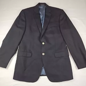 Neu CALVIN KLEIN Herren Einfarbig Marineblau Wolle Sport Mantel Anzug Jacke Blazer 38R - Bild 1 von 12