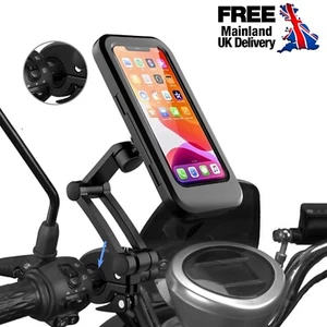 Motorbike Bike Phone Holder Waterproof Case Handlebar Fr iPhone 15 14 13 Pro Max - Picture 1 of 12