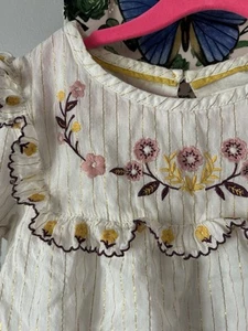 Mini Boden Floral Ruffle Blouse Shirt 9-10 - Picture 1 of 6