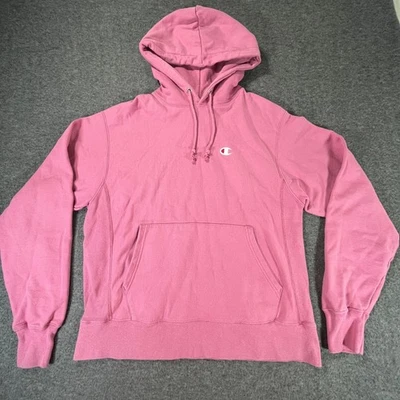 Champion Sudadera con Capucha Tejido Inverso Para Mujer Mediana Rosa Pullover Sudadera Polar Foto 1 de 4