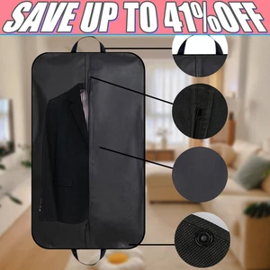 Travel Garment Carrier Bag Suit Coat Clothes Dress Cover Storage Bags Black NEW - Picture 1 of 12