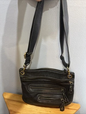 Arborio The Original Made In Italy Black Pebble Leather Purse - Image 1 of 3