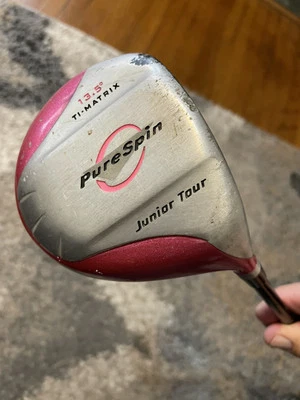 PureSpin Junior Tour Driver Golf Club 13.5 Ti Matrix, Pink 36 Inch Shaft  - Image 1 of 4