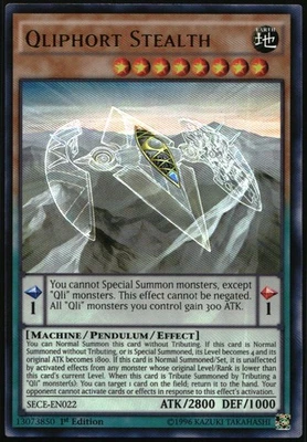 Yu-Gi-Oh! - Secrets of Eternity Qliphort Stealth 2015 SECE-EN022 1st Edition - Image 1 of 2