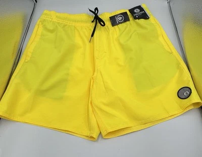 Volcom Lido Solid Volley Shorts - Blazing Yellow, Men’s Large - Image 1 of 4