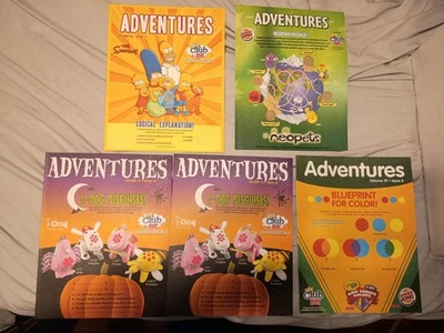 Lot Of 5 Burger King Adventures Leaflets 2008 Vol. 19 Issue 8-11 Simpsons Neopet - Image 1 of 4