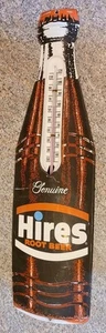 Vintage Hires Root Bier Soda Blech Litho Thermometer Flasche Schild - Bild 1 von 24
