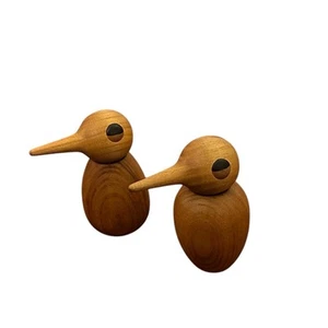 2 Vtg Vedel Birds Small ARCHITECTMADE Wood Kristian Vedel Torben Orskov Denmark - Picture 1 of 4