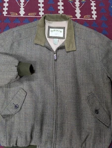 Orvis Wool Bomber Jacket, Medium, Houndstooth Harrington Style Jacket - Picture 1 of 5
