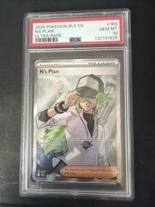 2025 Pokemon Black Bolt #163 N’s Plan Ultra Rare PSA 10 GEM MINT - Picture 1 of 2