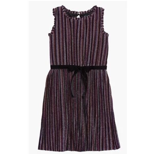 Ava & Yelly Big Girls Shimmer Stripe Shift Dress in Black Multi Size 14 MSRP $50 - Picture 1 of 7